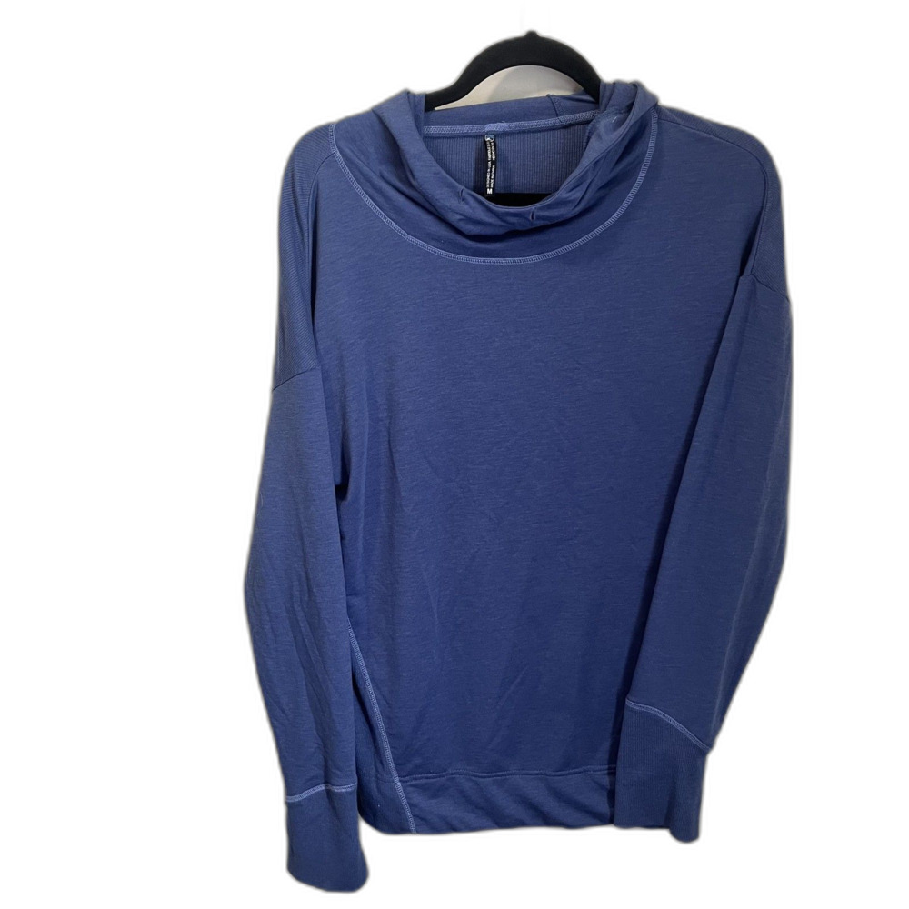 Kuhl Pullover Sweatshirt Sz M Women’s Blue Cowl Neck Top Outdoor Athleisure